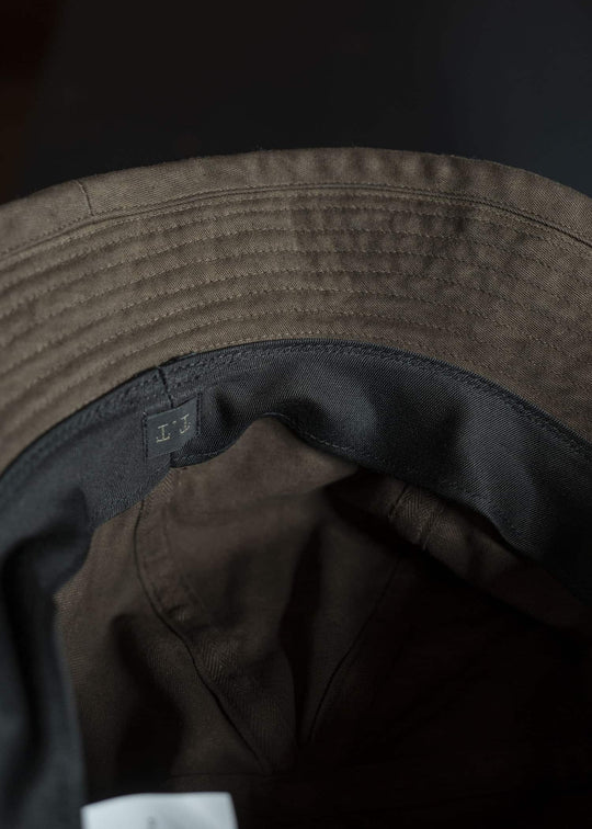 Taiga Takahashi Lot.010 Military Hat MUD DYED BROWN