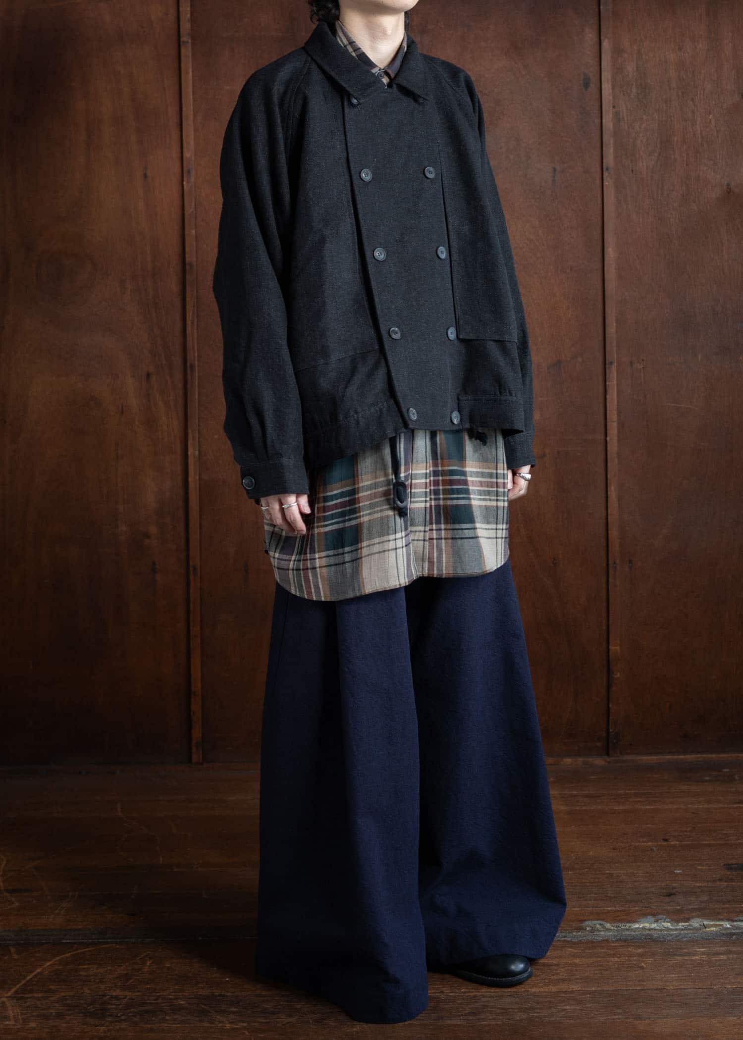 oversized dress pants JAN-JAN VAN ESSCHE Oversized Dress Pants Black-White -FASCINATE