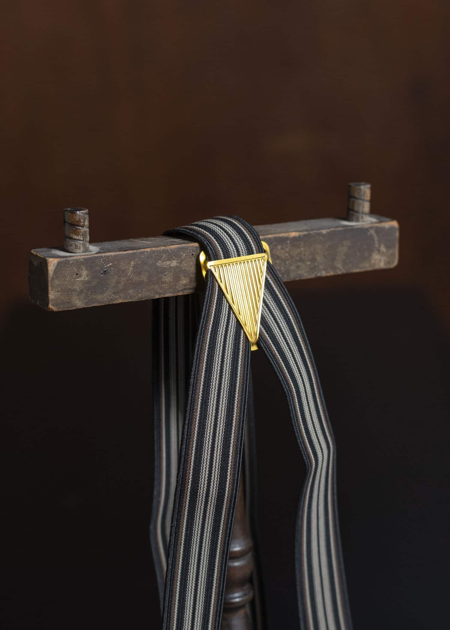 Taiga Takahashi Lot.005 Suspender MULTI STRIPE BLACK