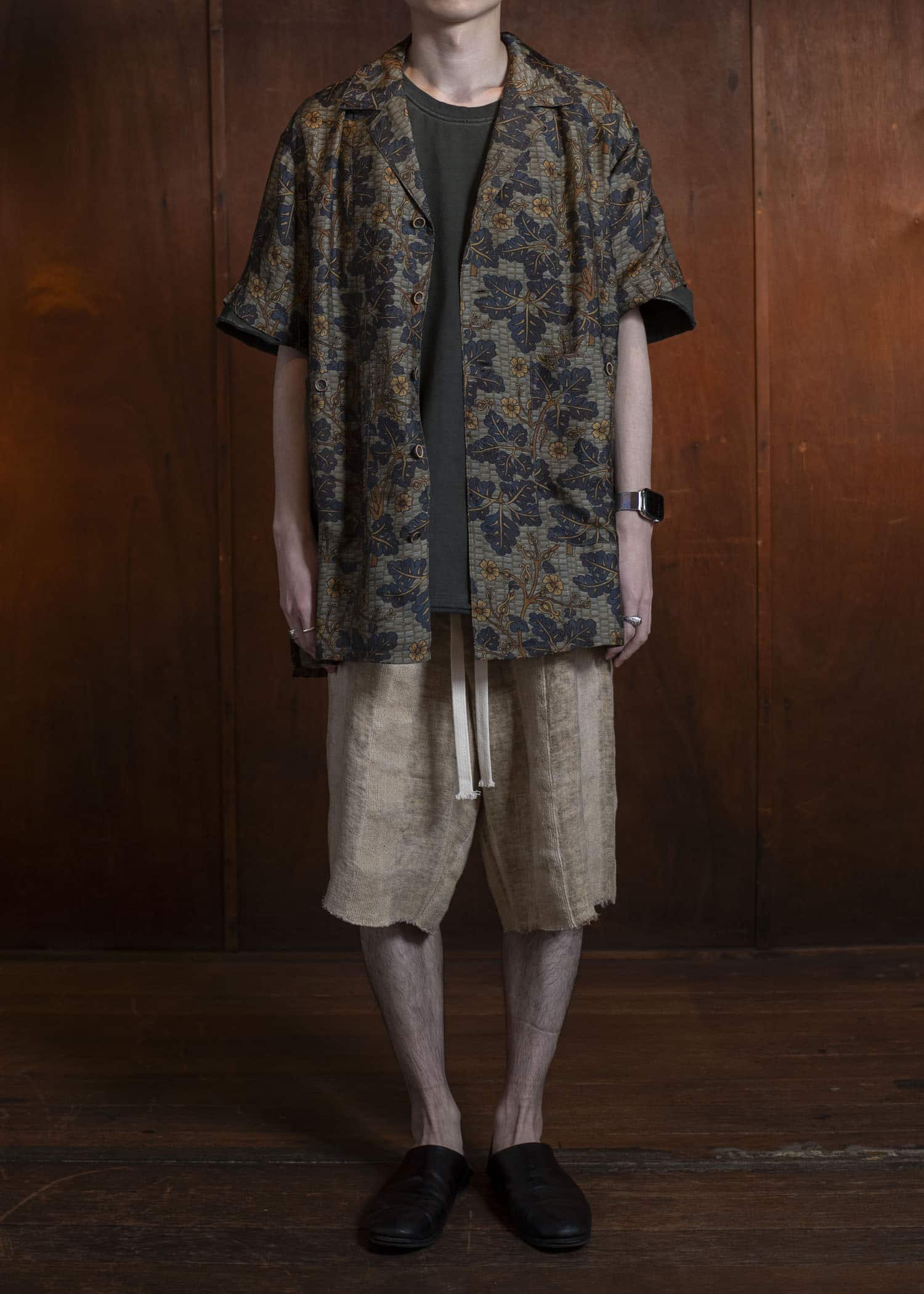 UMA WANG S5/M/UM1506 TERRY TOP mustard/blue