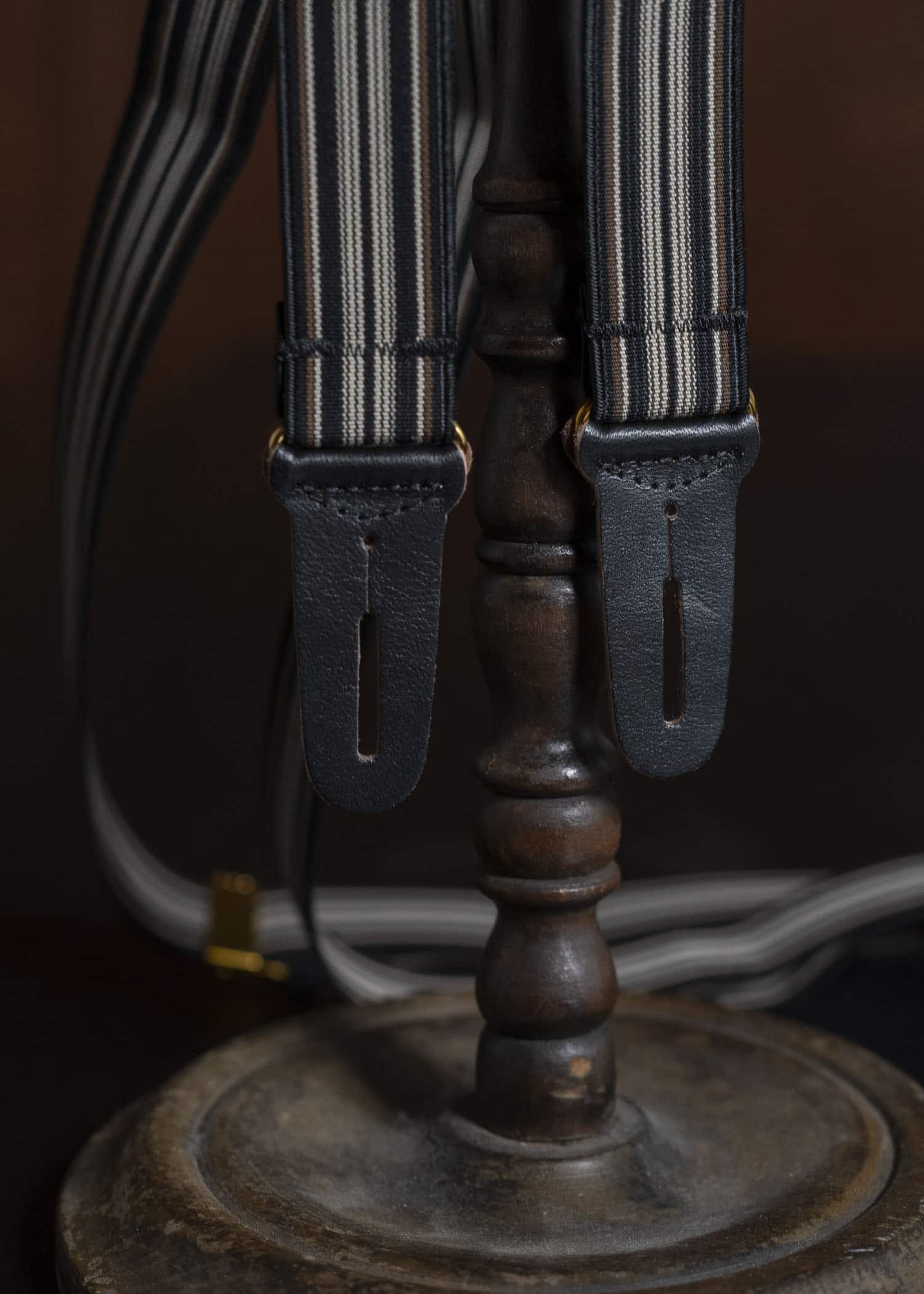 Taiga Takahashi Lot.005 Suspender MULTI STRIPE BLACK