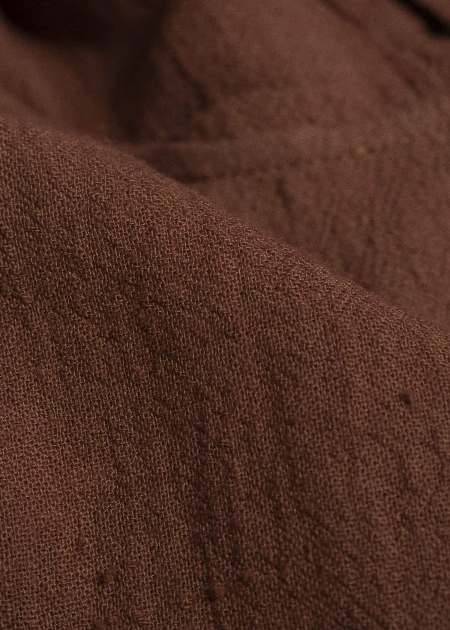 Gathering Textiles Fisherman Hoodie Handloom Kala Cotton Gujrat Naturally Dyed FIH02-KC-BR