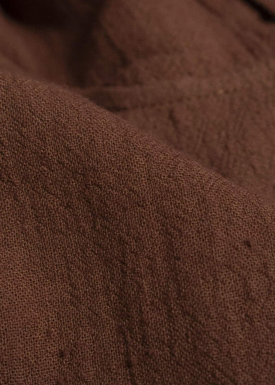 Gathering Textiles Fisherman Hoodie Handloom Kala Cotton Gujrat Naturally Dyed FIH02-KC-BR
