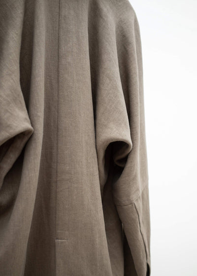 JAN-JAN VAN ESSCHE "JACKET#50" OVERSIZED BLAZER WITH INSEAM POCKETSAND