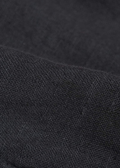 Gathering Textiles Farmer Shorts Organic Power Loom Linen FSH01-LI-BK