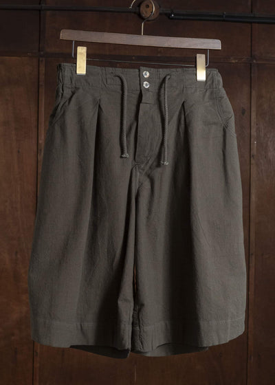 Gathering Textiles Farmer Shorts Organic Power Loom Crimped Cotton FSH01-CC-GN