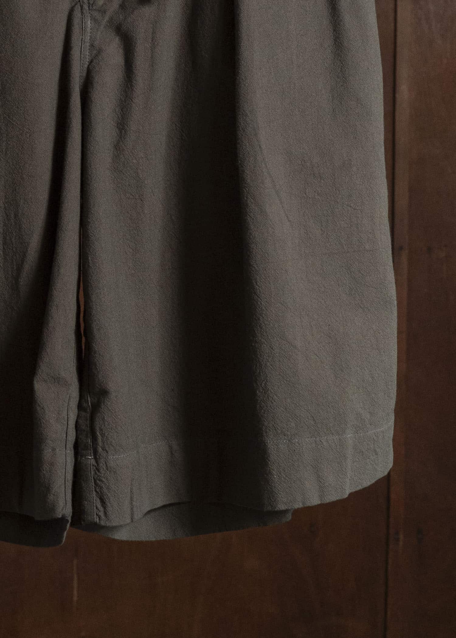 Gathering Textiles Farmer Shorts Organic Power Loom Crimped Cotton FSH01-CC-GN