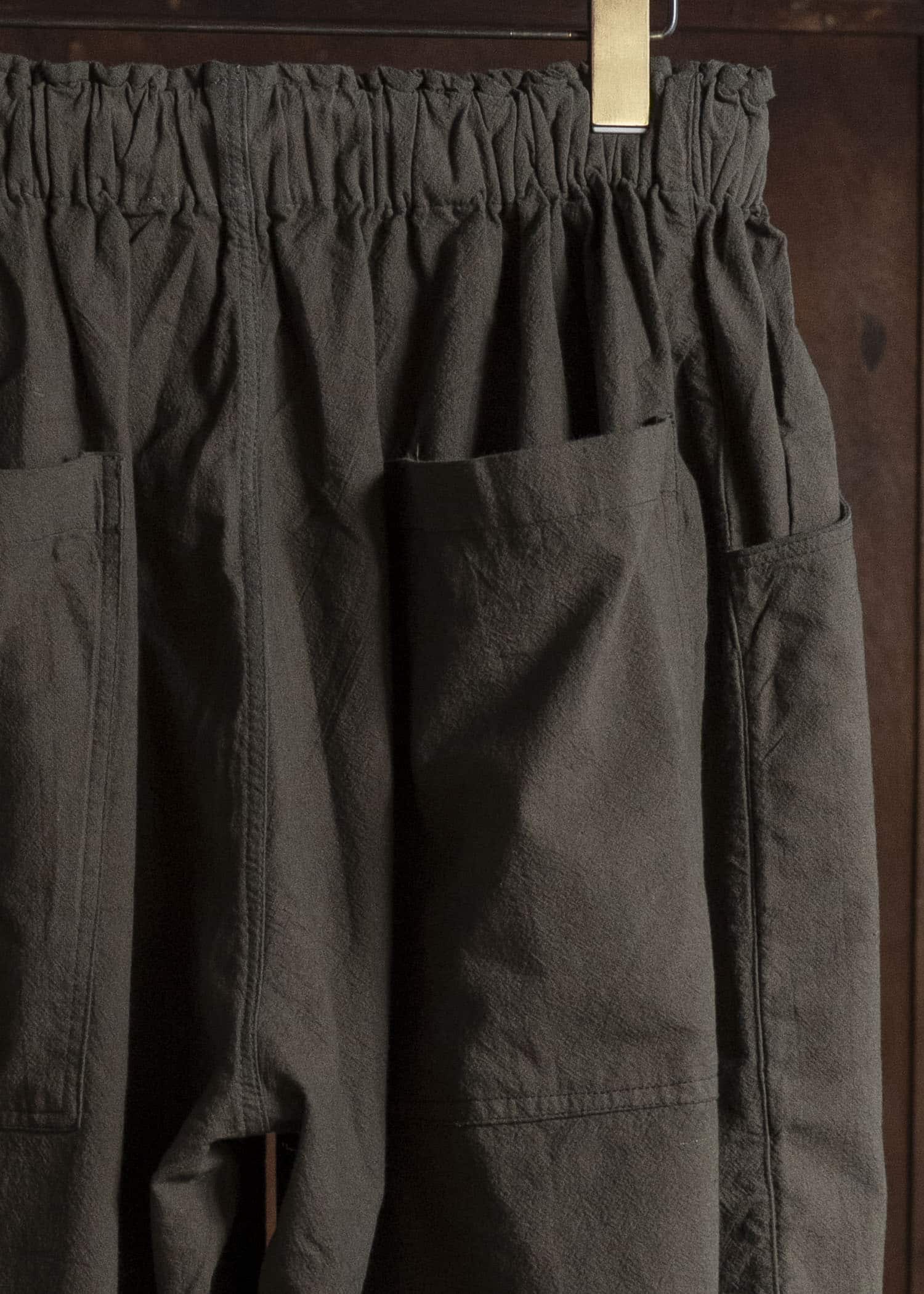 Gathering Textiles Farmer Shorts Organic Power Loom Crimped Cotton FSH01-CC-GN