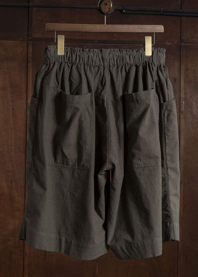 Gathering Textiles Farmer Shorts Organic Power Loom Crimped Cotton FSH01-CC-GN