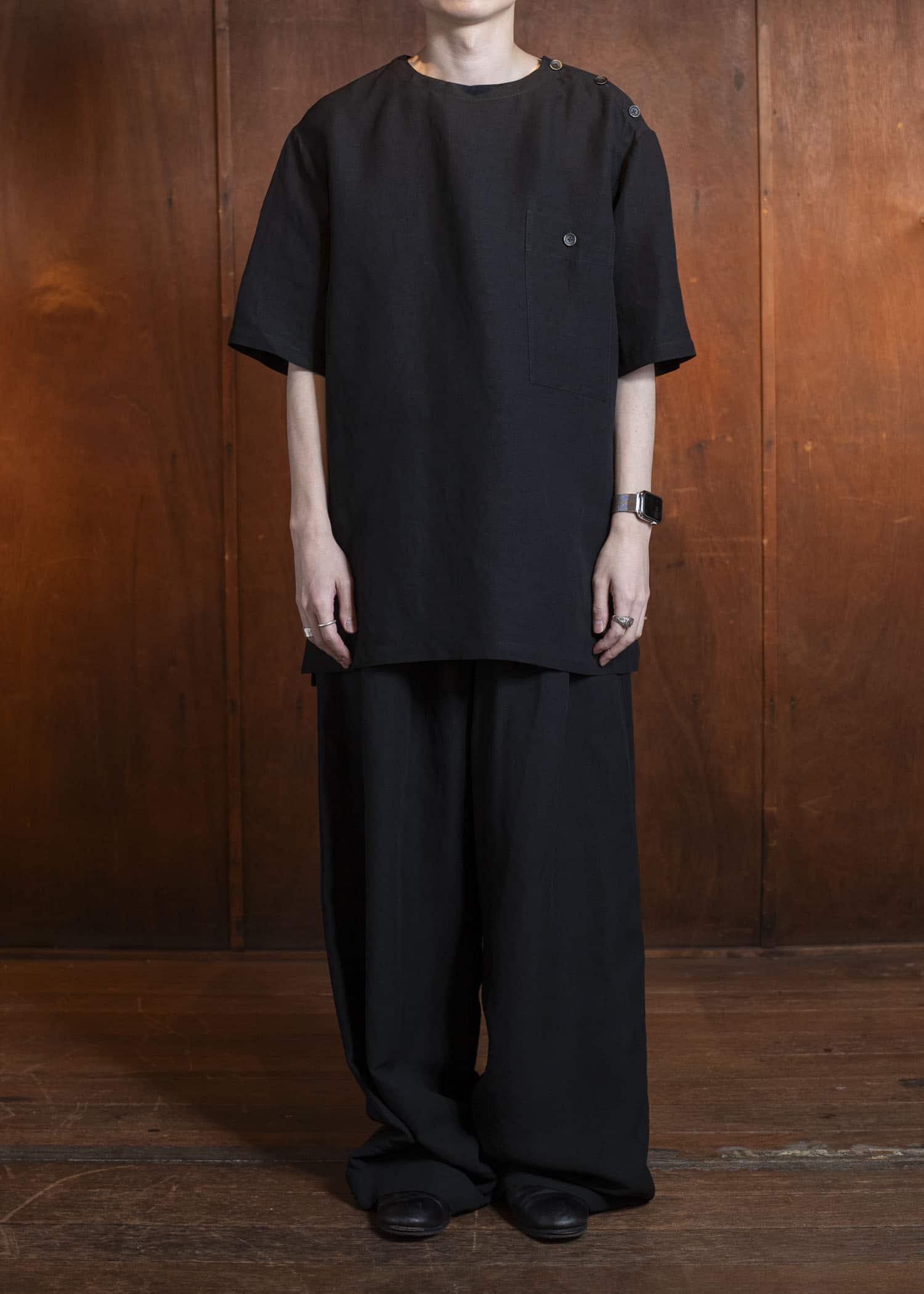 UMA WANG S5 M UM3510 POLKY PANTS POLKY PANTS black