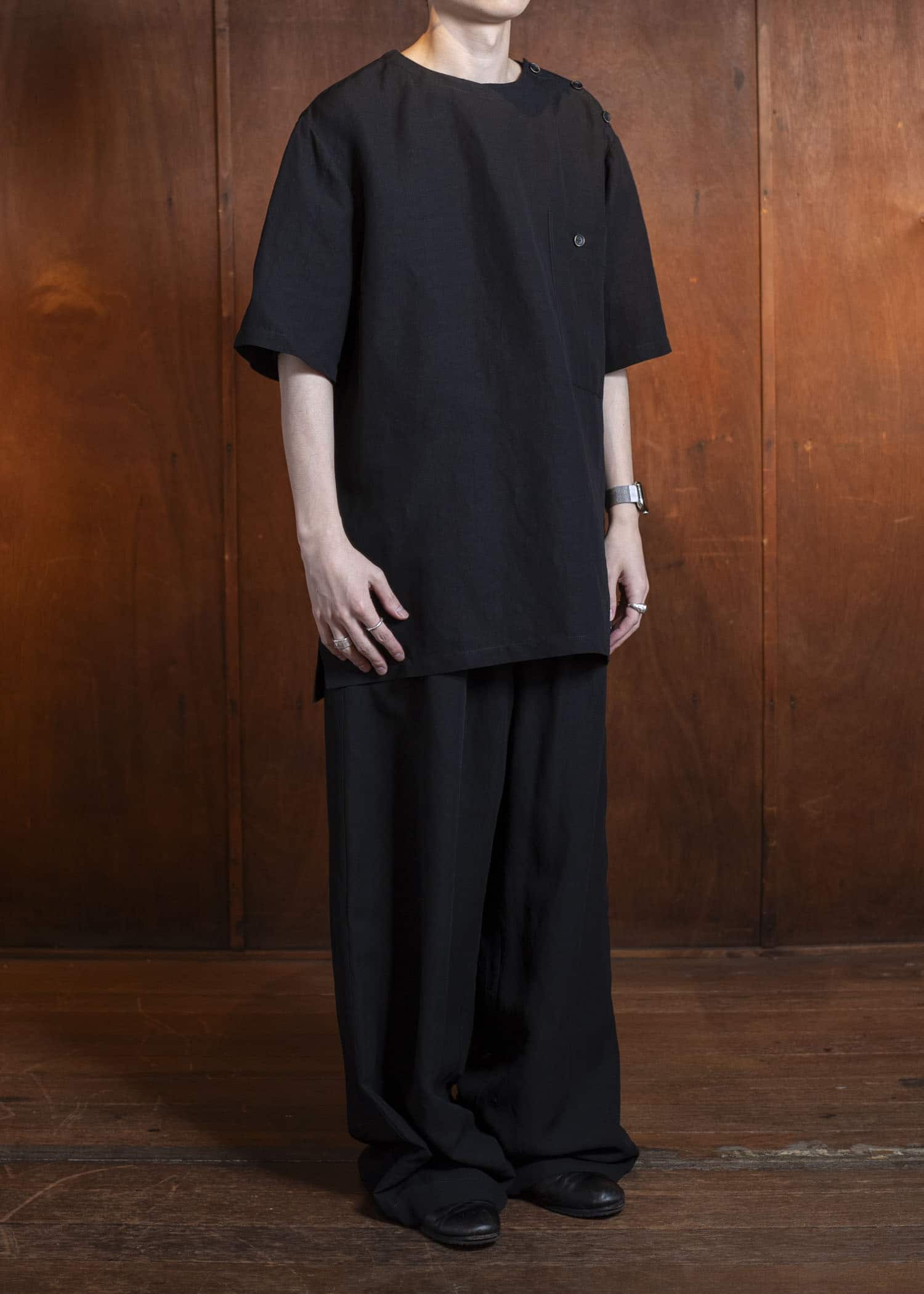UMA WANG S5 M UM3510 POLKY PANTS POLKY PANTS black