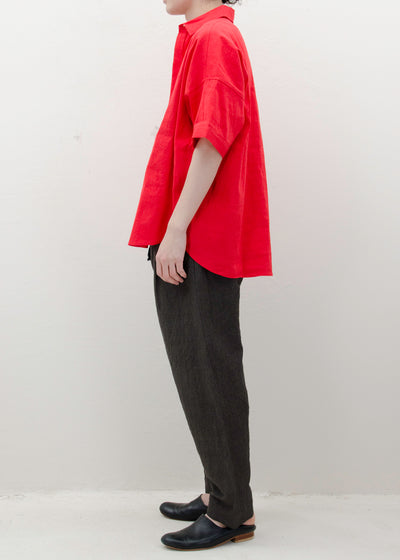 JAN-JAN VAN ESSCHE "SHIRT#88"POPPY COARSE HEMP/COTTON