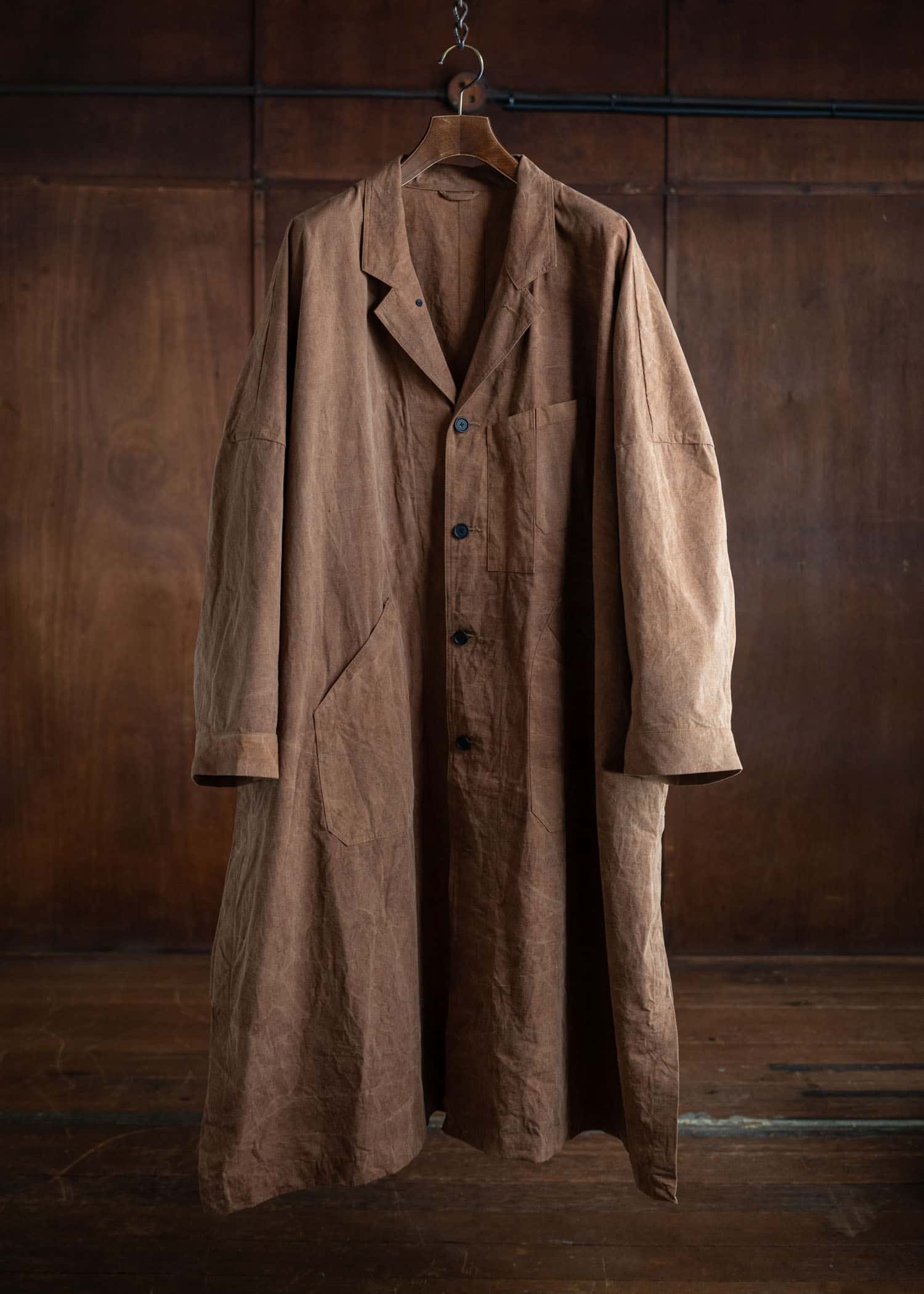 KLASICA CT30 (ND ver.) “ Wide Cut Vintage Work Coat ” / KakiShibu Brown