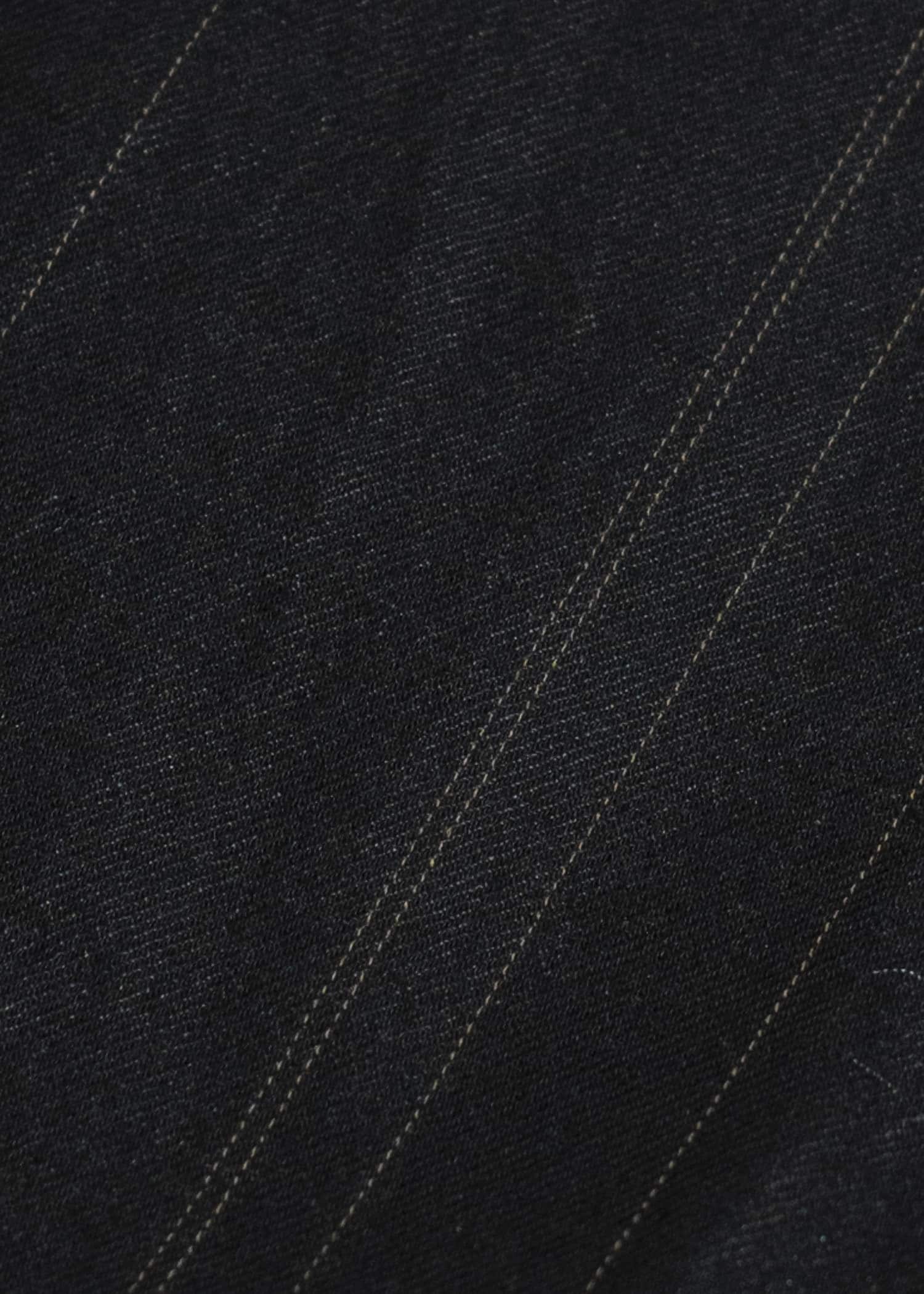 JAN-JAN VAN ESSCHE SHIRT#106-FINE STRIPE CLOTH BLACK Regular Long Sleeve Shirt Fine Stripe Cloth Black