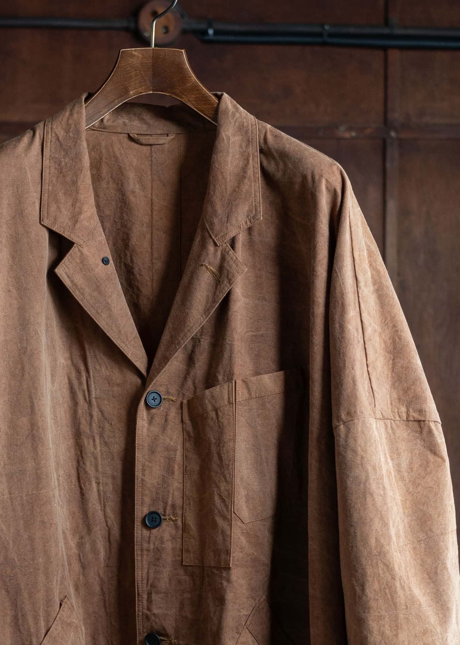 KLASICA CT30 (ND ver.) “ Wide Cut Vintage Work Coat ” / KakiShibu Brown