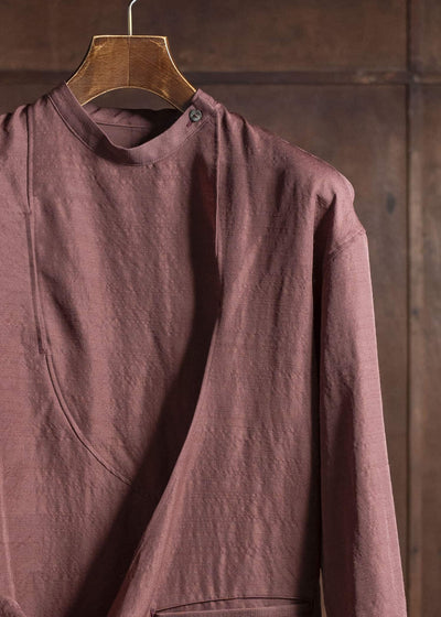 amachi. Nomadism Wrapped Shirt AY17S－1076 Deep Red