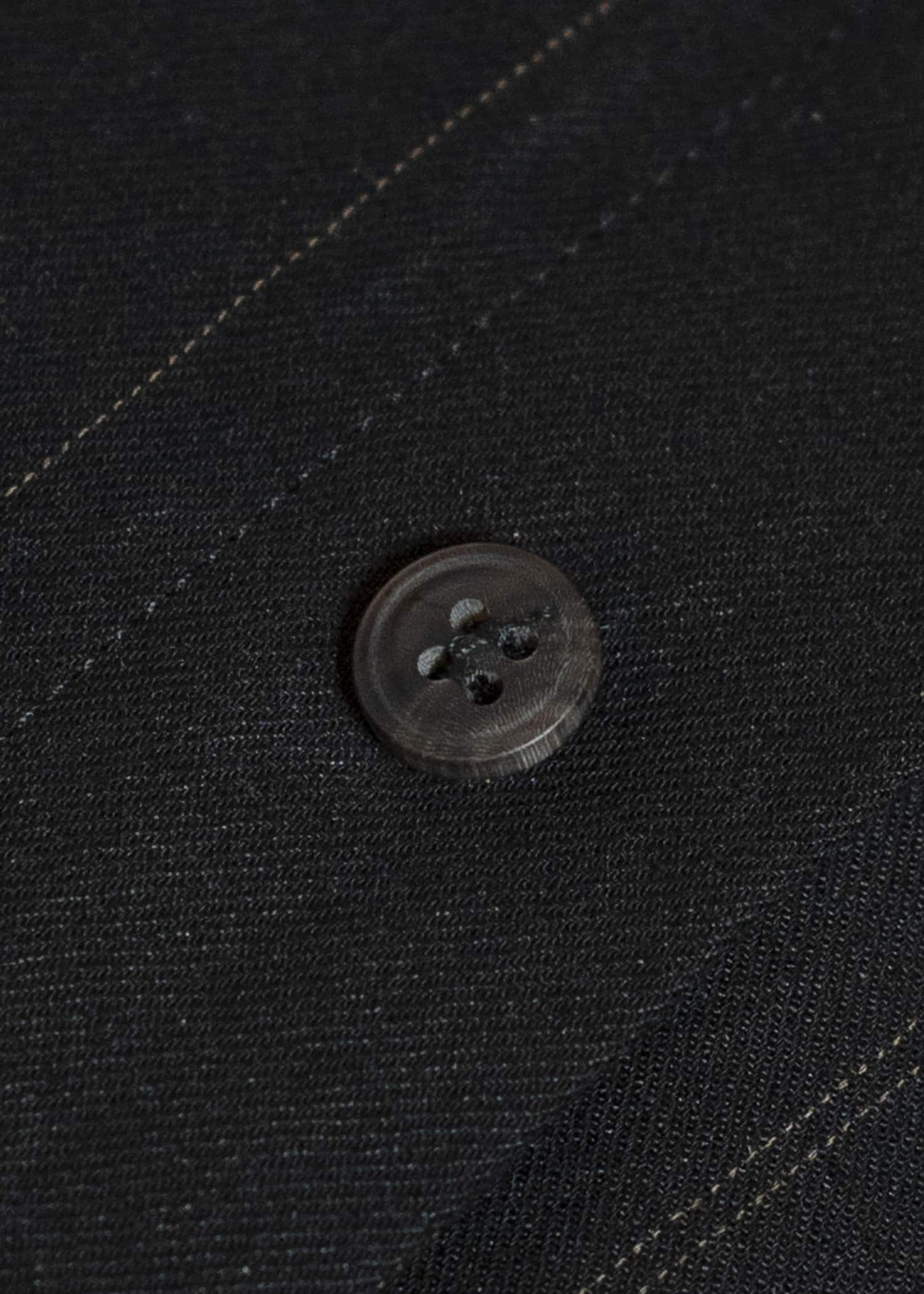 JAN-JAN VAN ESSCHE SHIRT#106-FINE STRIPE CLOTH BLACK Regular Long Sleeve Shirt Fine Stripe Cloth Black