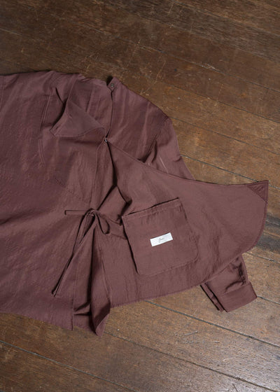amachi. Nomadism Wrapped Shirt AY17S－1076 Deep Red