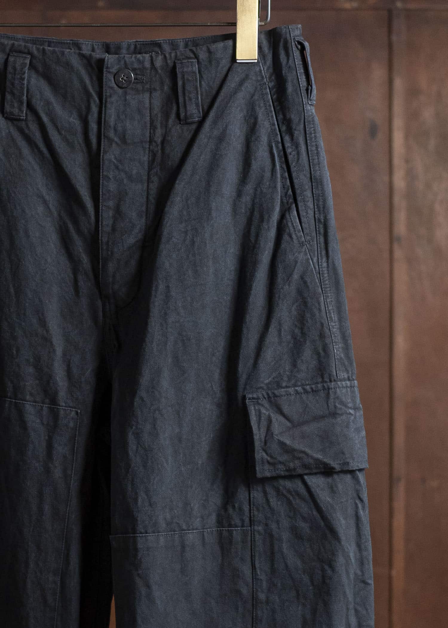 amachi. Double Knee Cargo Pants - Heavy Weight AY008B-3032 ND - Black Navy