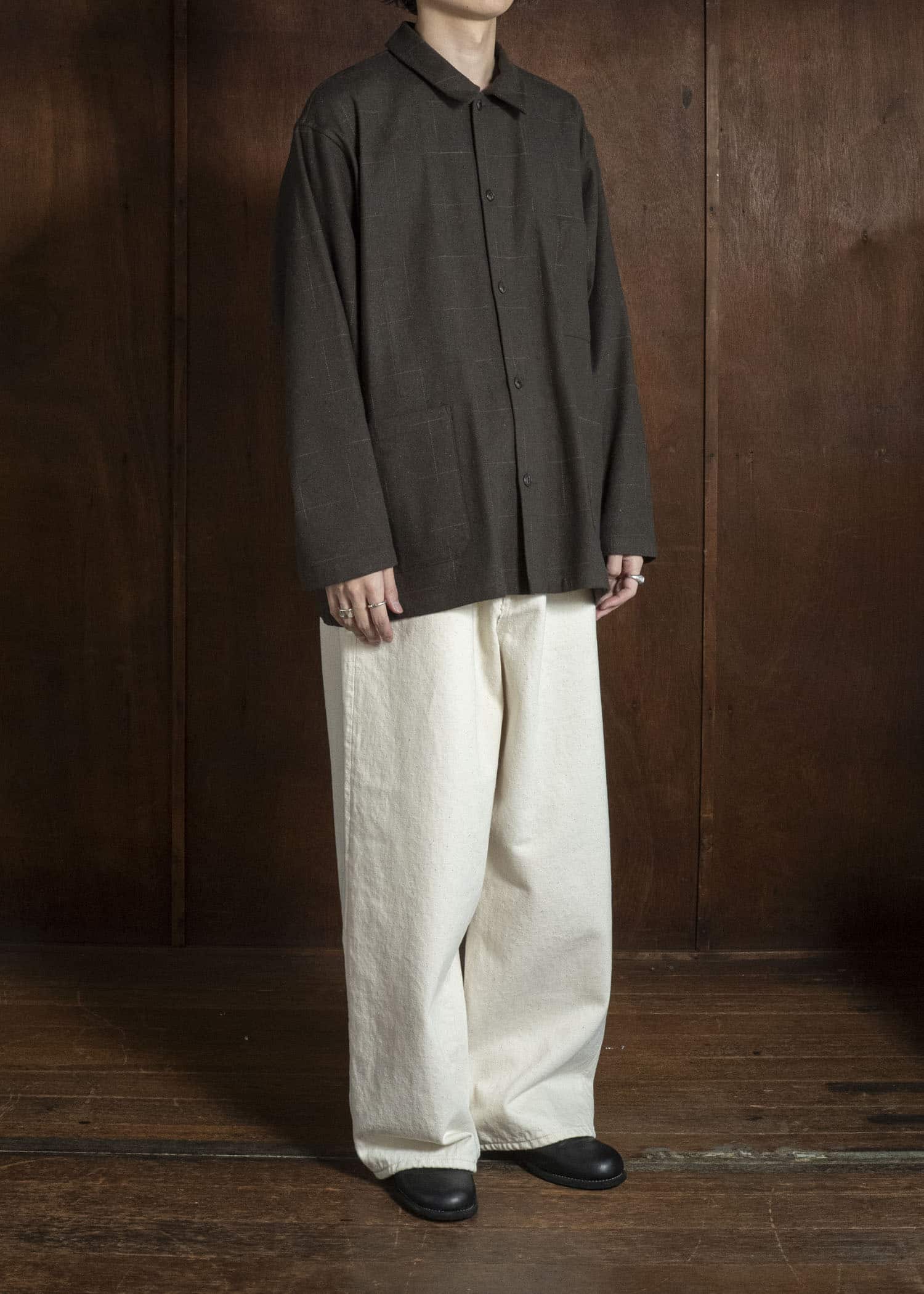 YOKO SAKAMOTO YS-26AW-60-OLIVE Work Shirt OLIVE