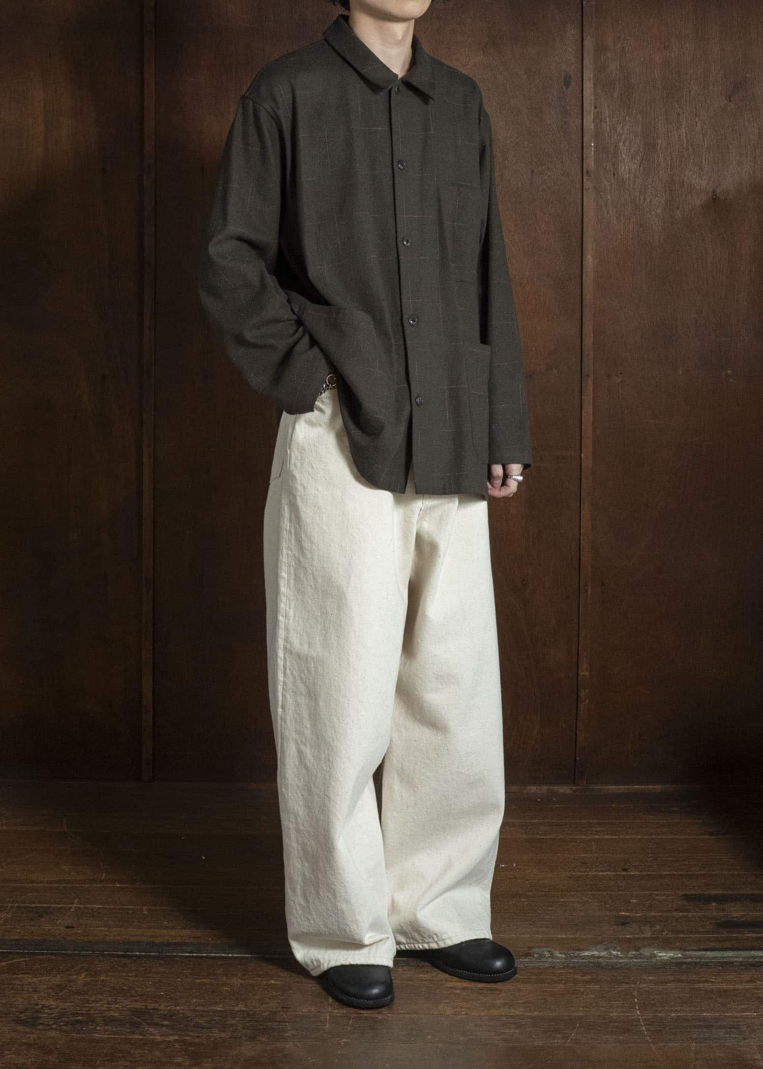 YOKO SAKAMOTO YS-26AW-60-OLIVE Work Shirt OLIVE