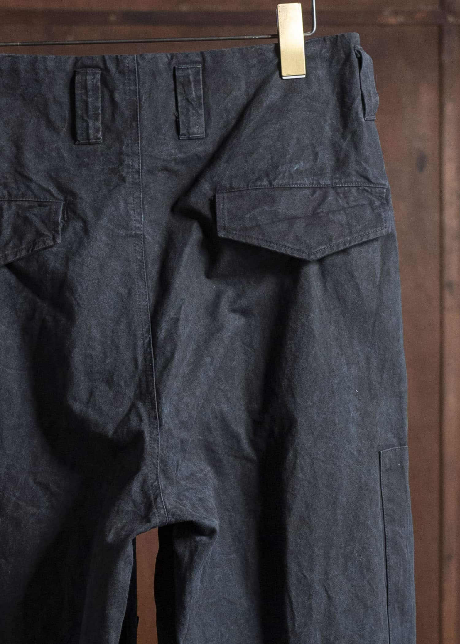 amachi. Double Knee Cargo Pants - Heavy Weight AY008B-3032 ND - Black Navy