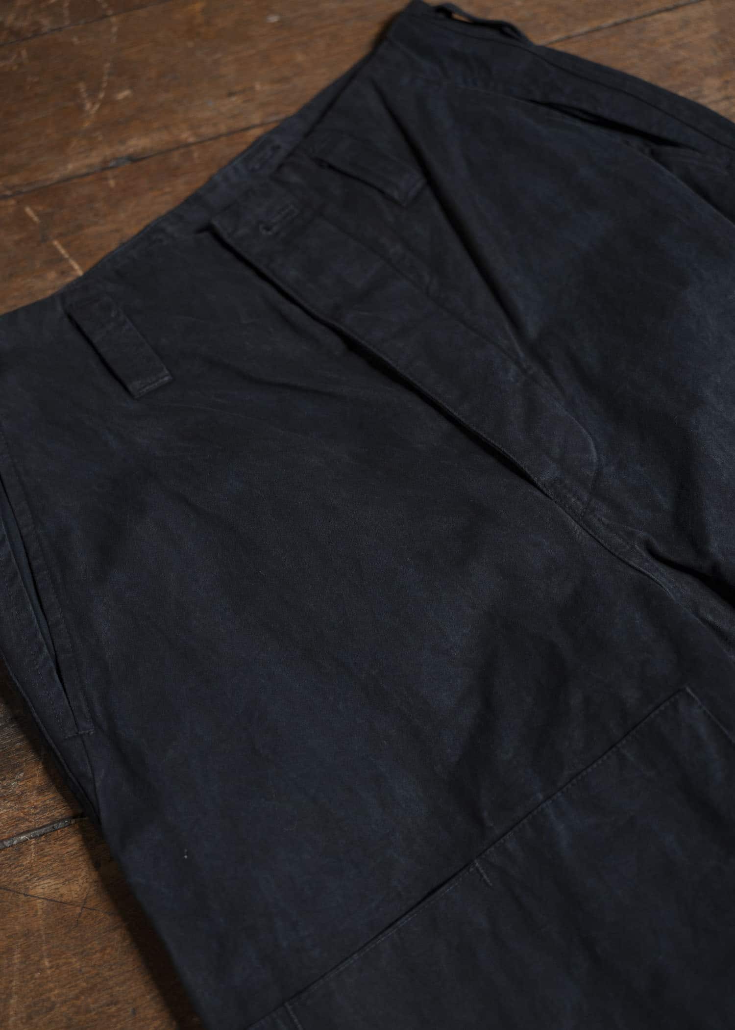 amachi. Double Knee Cargo Pants - Heavy Weight AY008B-3032 ND - Black Navy
