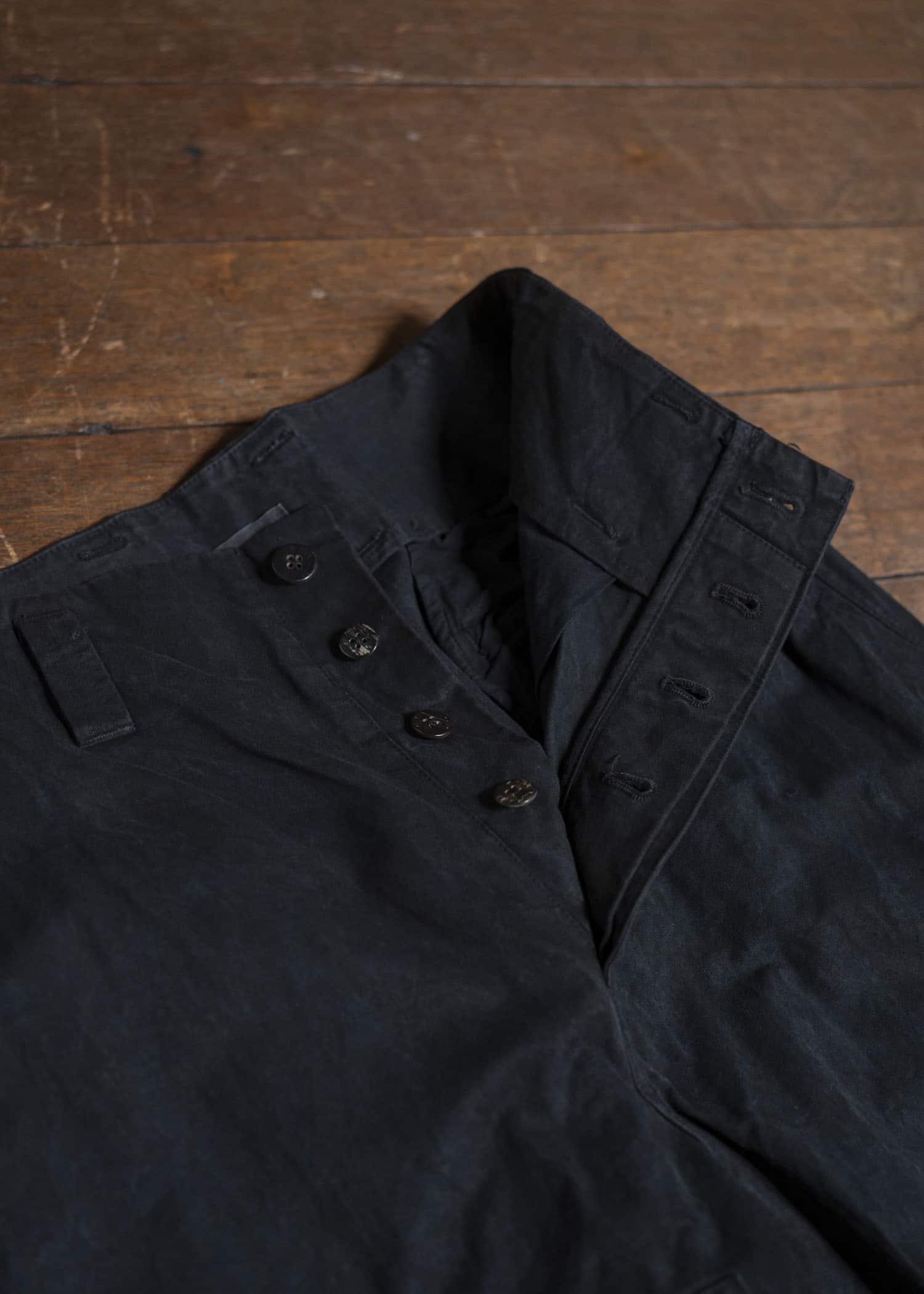 amachi. Double Knee Cargo Pants - Heavy Weight AY008B-3032 ND - Black Navy