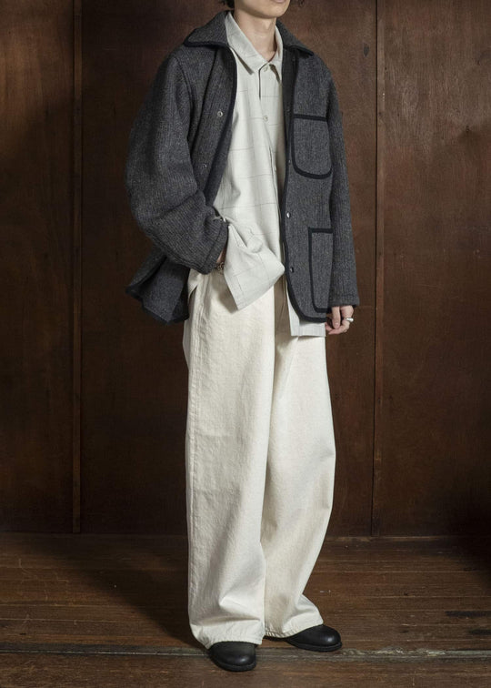 YOKO SAKAMOTO YS-26AW-31-ECRU 5Pocket Baggy Pants ECRU