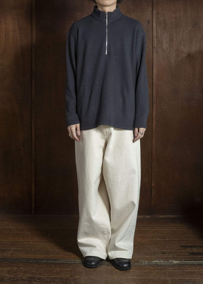 YOKO SAKAMOTO YS-26AW-87-CHARCOAL GRAY Harf Zip Pullover CHARCOAL GRAY