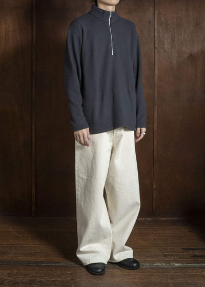 YOKO SAKAMOTO YS-26AW-87-CHARCOAL GRAY Harf Zip Pullover CHARCOAL GRAY