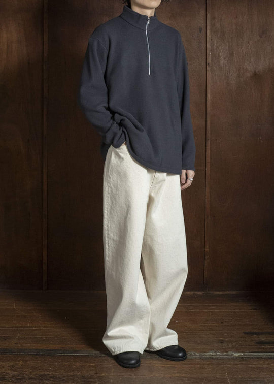 YOKO SAKAMOTO YS-26AW-87-CHARCOAL GRAY Harf Zip Pullover CHARCOAL GRAY