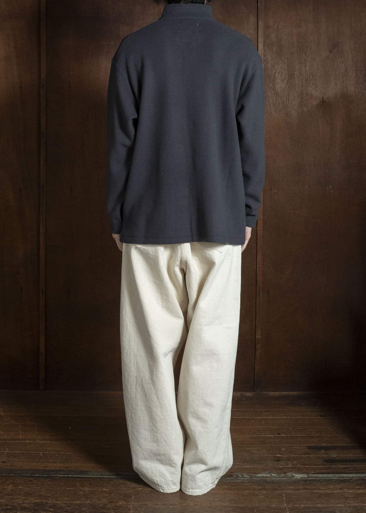 YOKO SAKAMOTO YS-26AW-87-CHARCOAL GRAY Harf Zip Pullover CHARCOAL GRAY