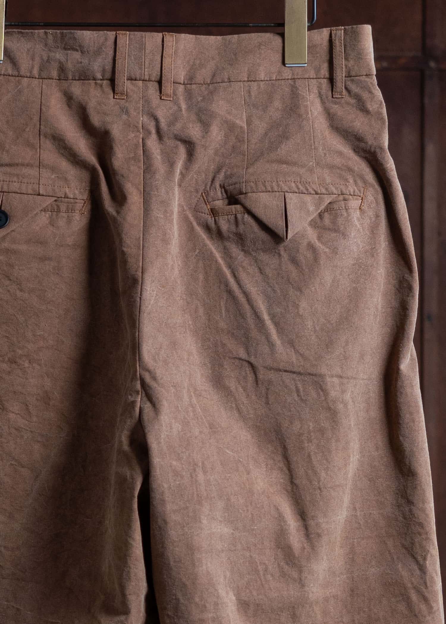 KLASICA Tucked x2 Trousers / Kakishibu Brown