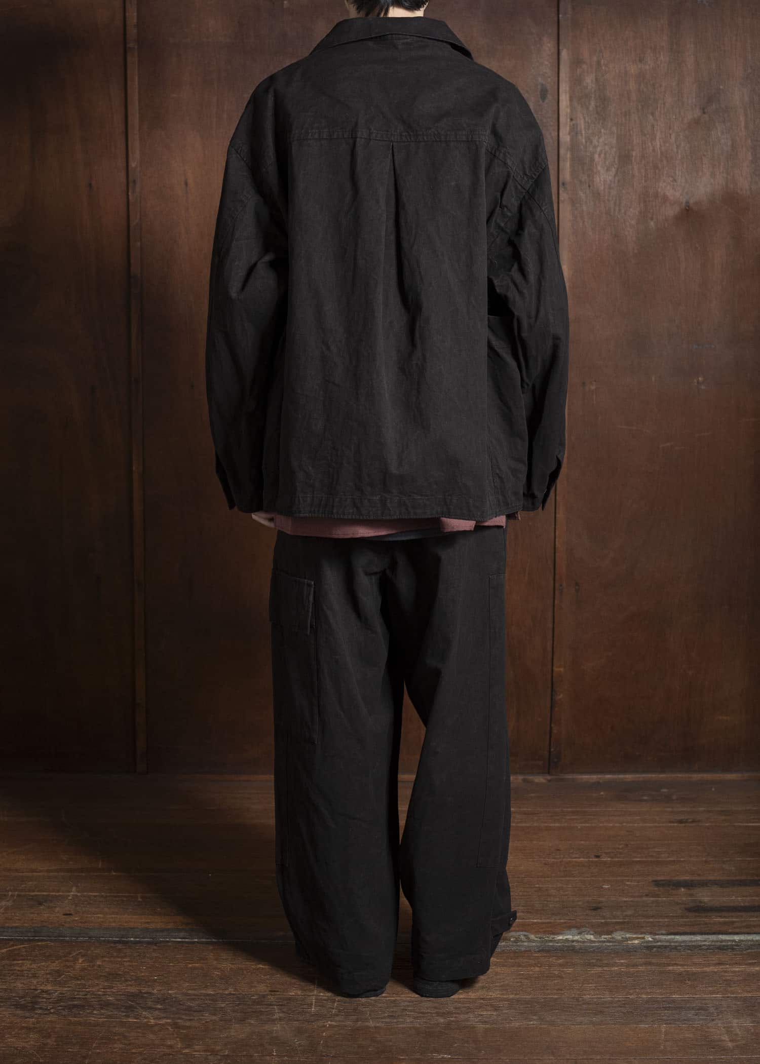 amachi. Double Knee Cargo Pants - Heavy Weight AY008B-3032 ND - Dark Mud Brown