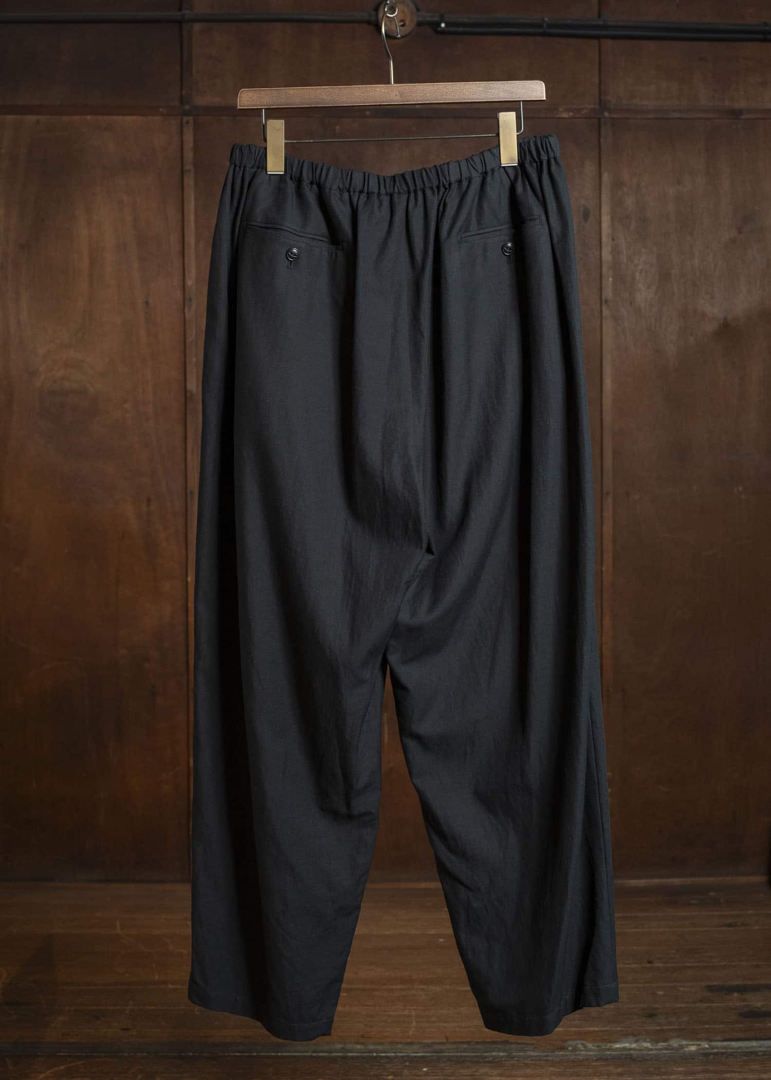 YOKO SAKAMOTO YS-26SS-51-BLACK Relax Easy Pants BLACK
