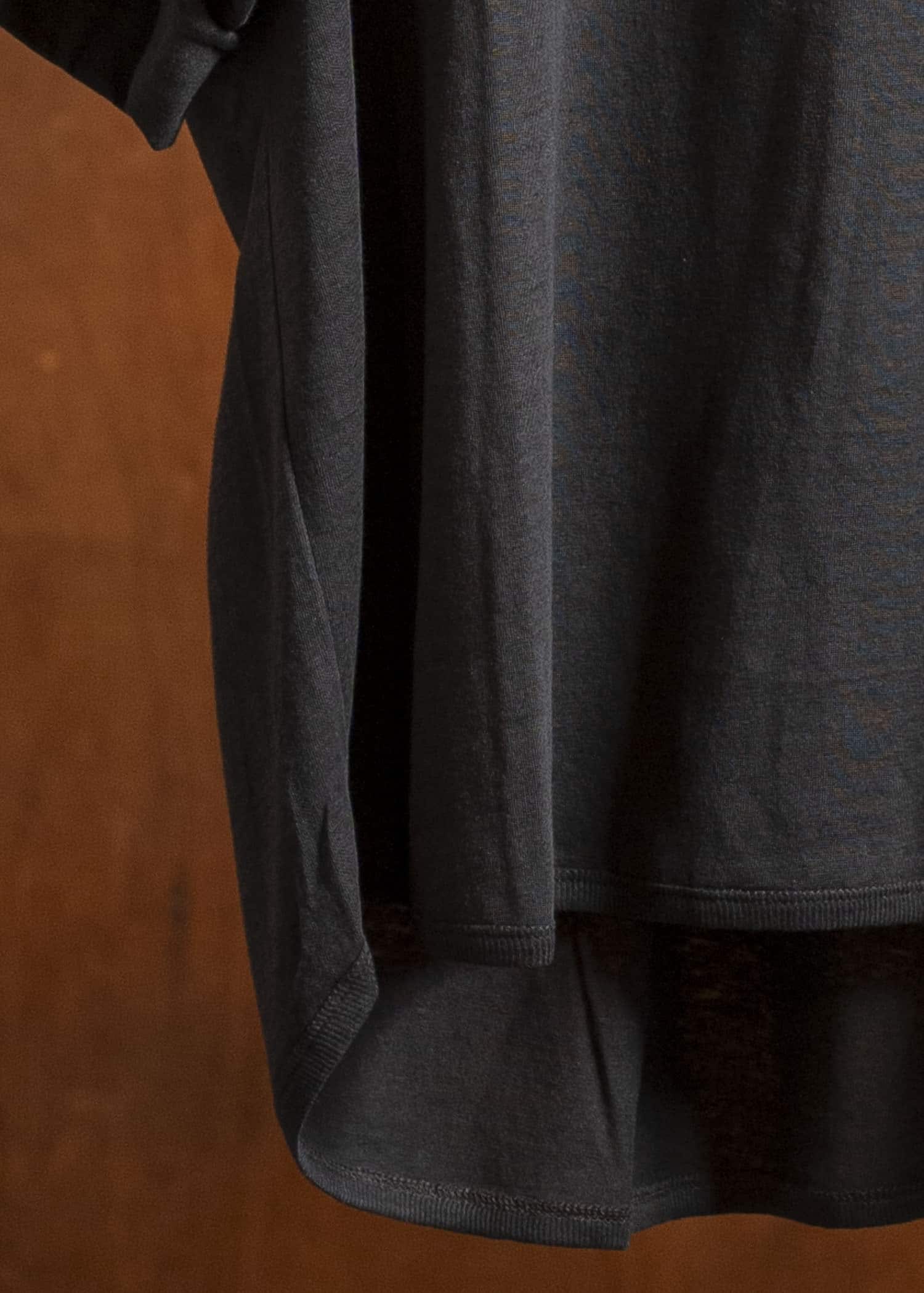 JAN-JAN VAN ESSCHE TEE#86-ORGANIC COTTON LINEN EGGPLANT Short Sleeve Crew Neck Tee Organic Cotton Linen Eggplant