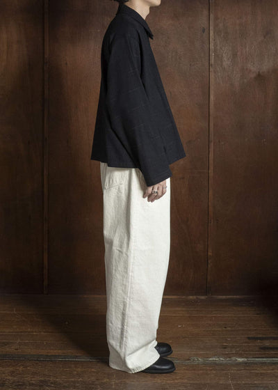 YOKO SAKAMOTO YS-26AW-61-BLACK WORK SHIRT SHORT BLACK
