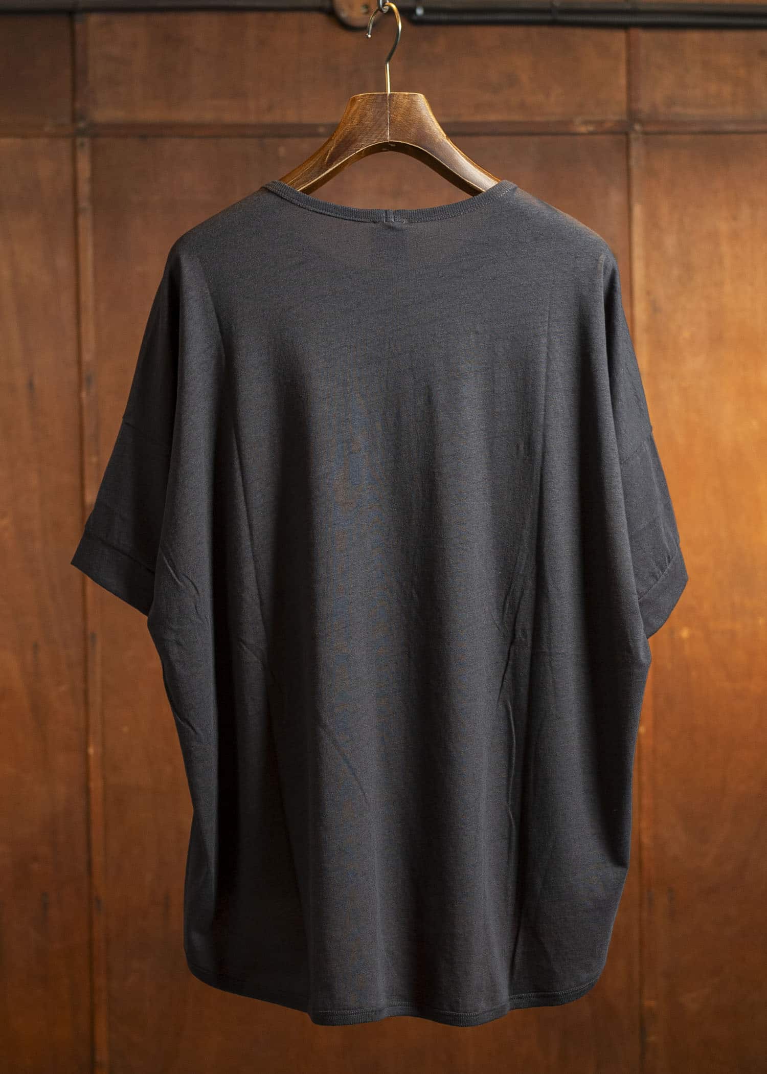 JAN-JAN VAN ESSCHE TEE#86-ORGANIC COTTON LINEN EGGPLANT Short Sleeve Crew Neck Tee Organic Cotton Linen Eggplant
