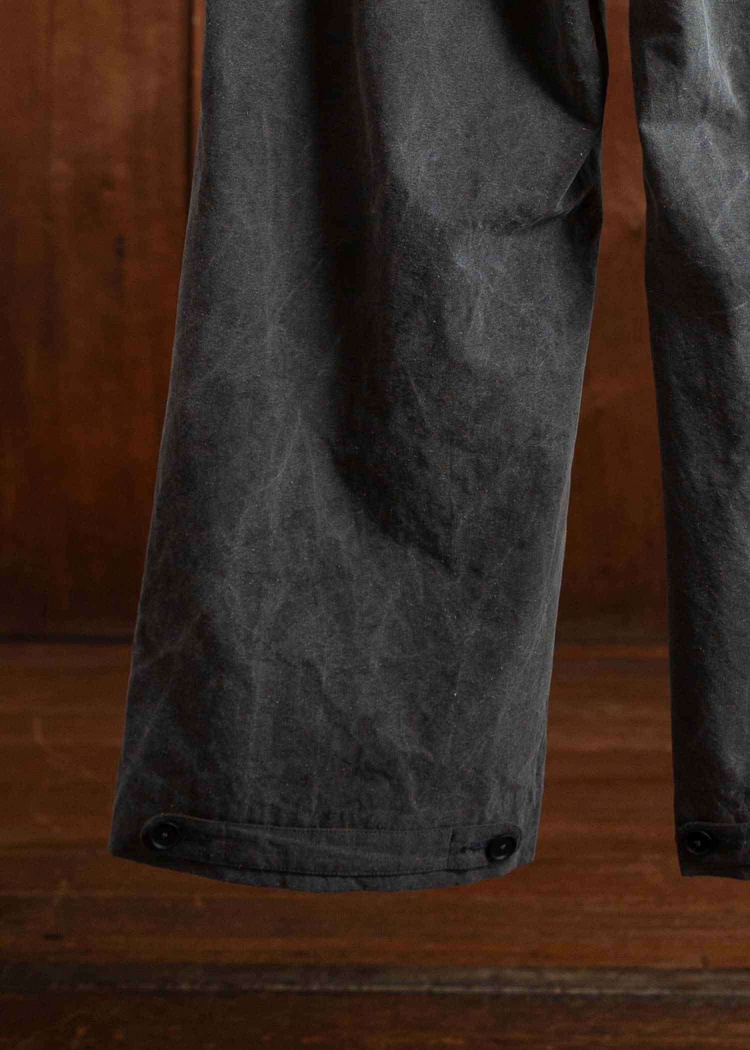 KLASICA LINDBERGH(ND ver.) Side Tucked Wide Straight Trousers / Sumi