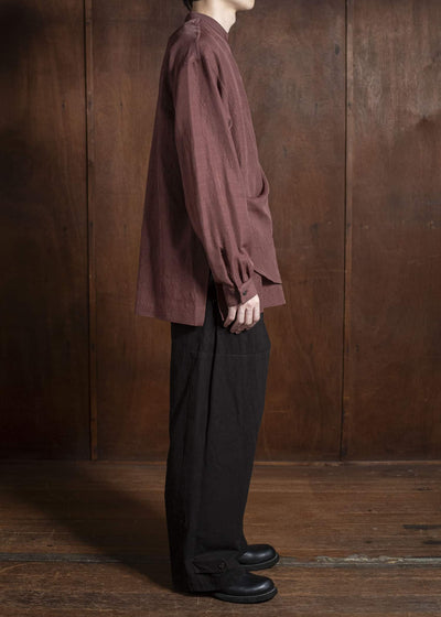 amachi. Nomadism Wrapped Shirt AY17S－1076 Deep Red