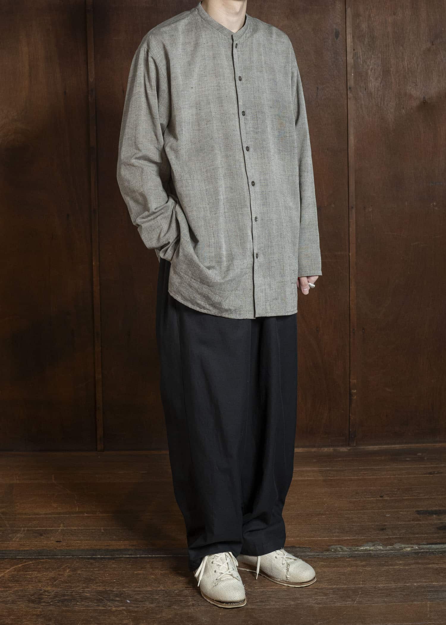 YOKO SAKAMOTO YS-26SS-51-BLACK Relax Easy Pants BLACK