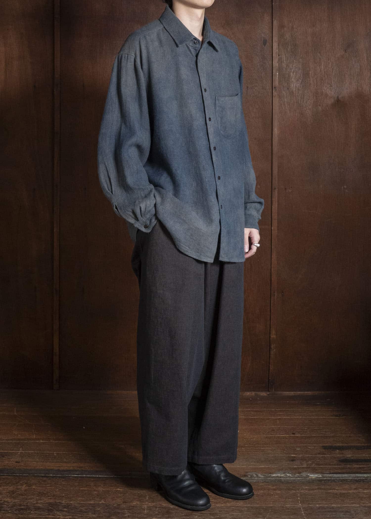 Gorsch #14 2ND-SH03AI Indigo Dyed Shirt Grey