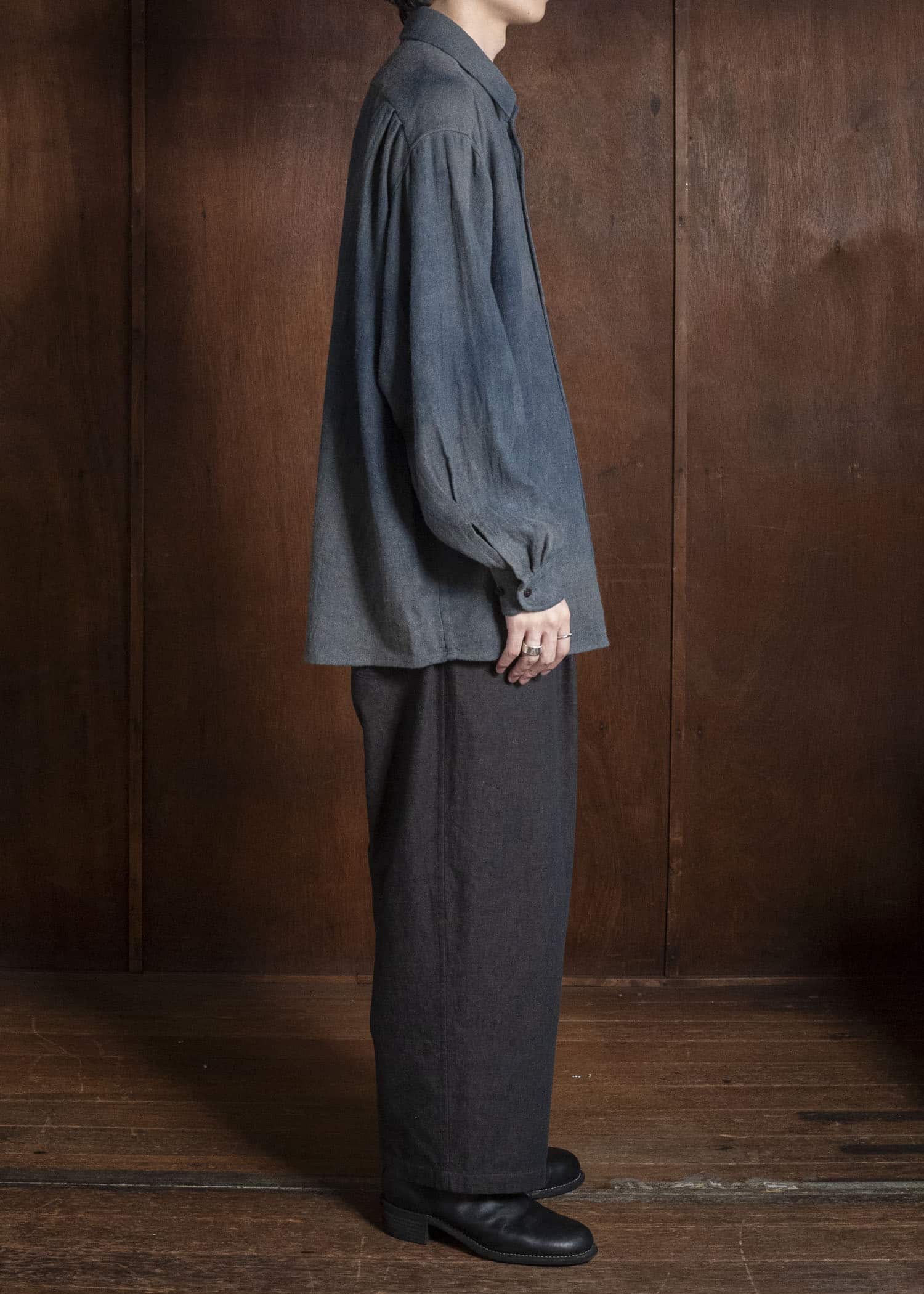 Gorsch #14 2ND-SH03AI Indigo Dyed Shirt Grey