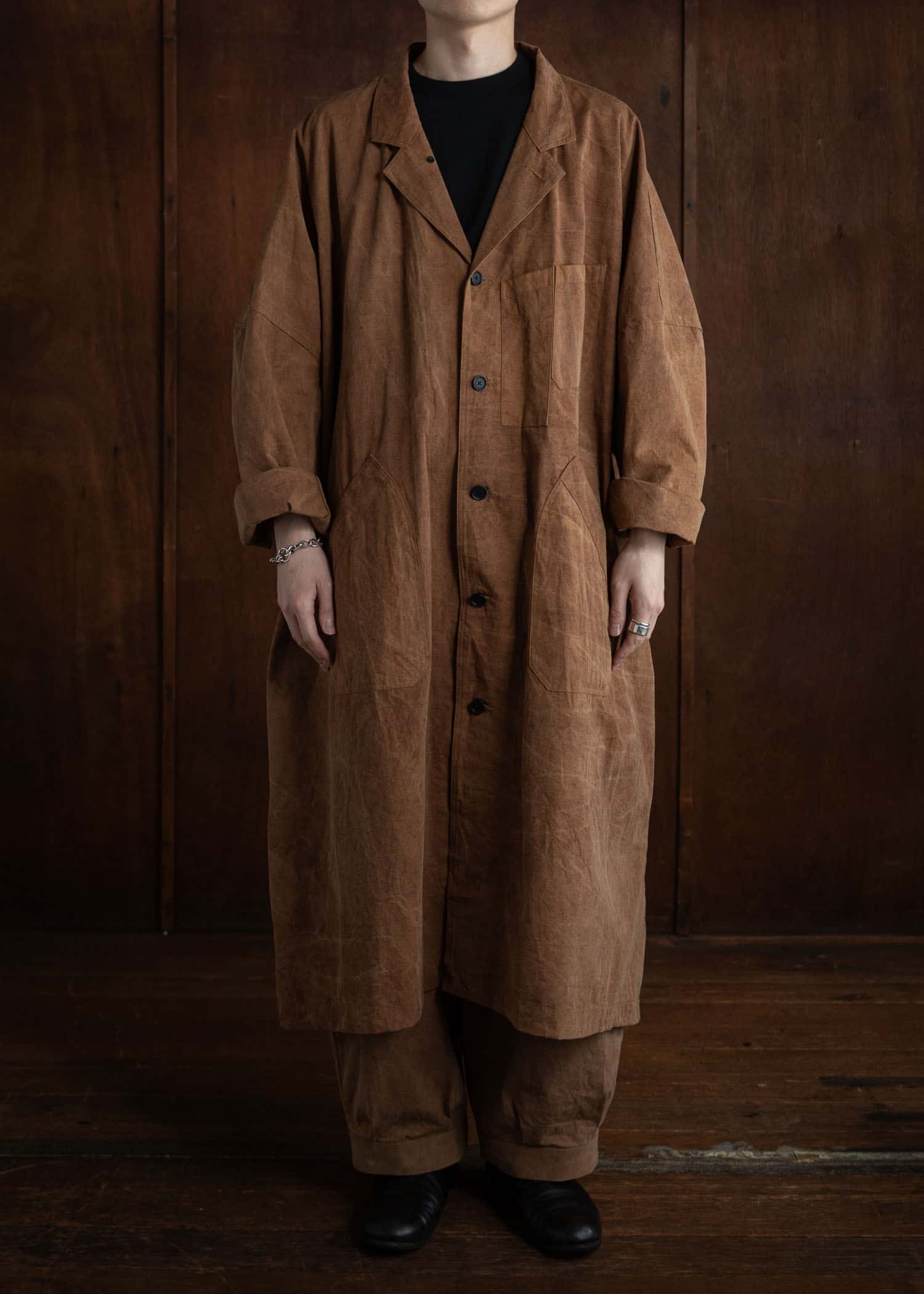 KLASICA CT30 (ND ver.) “ Wide Cut Vintage Work Coat ” / KakiShibu Brown