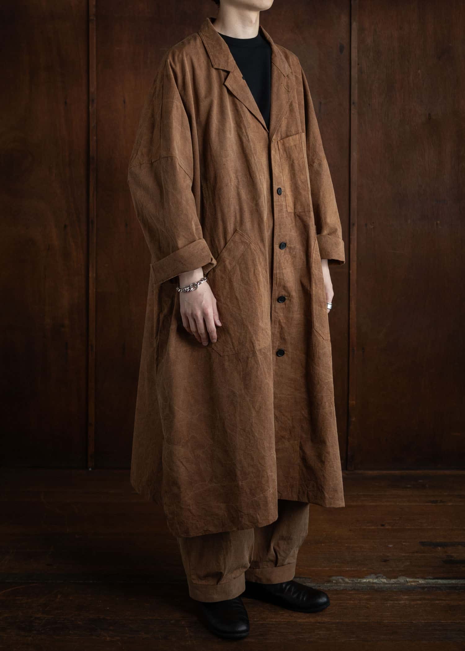 KLASICA CT30 (ND ver.) “ Wide Cut Vintage Work Coat ” / KakiShibu Brown