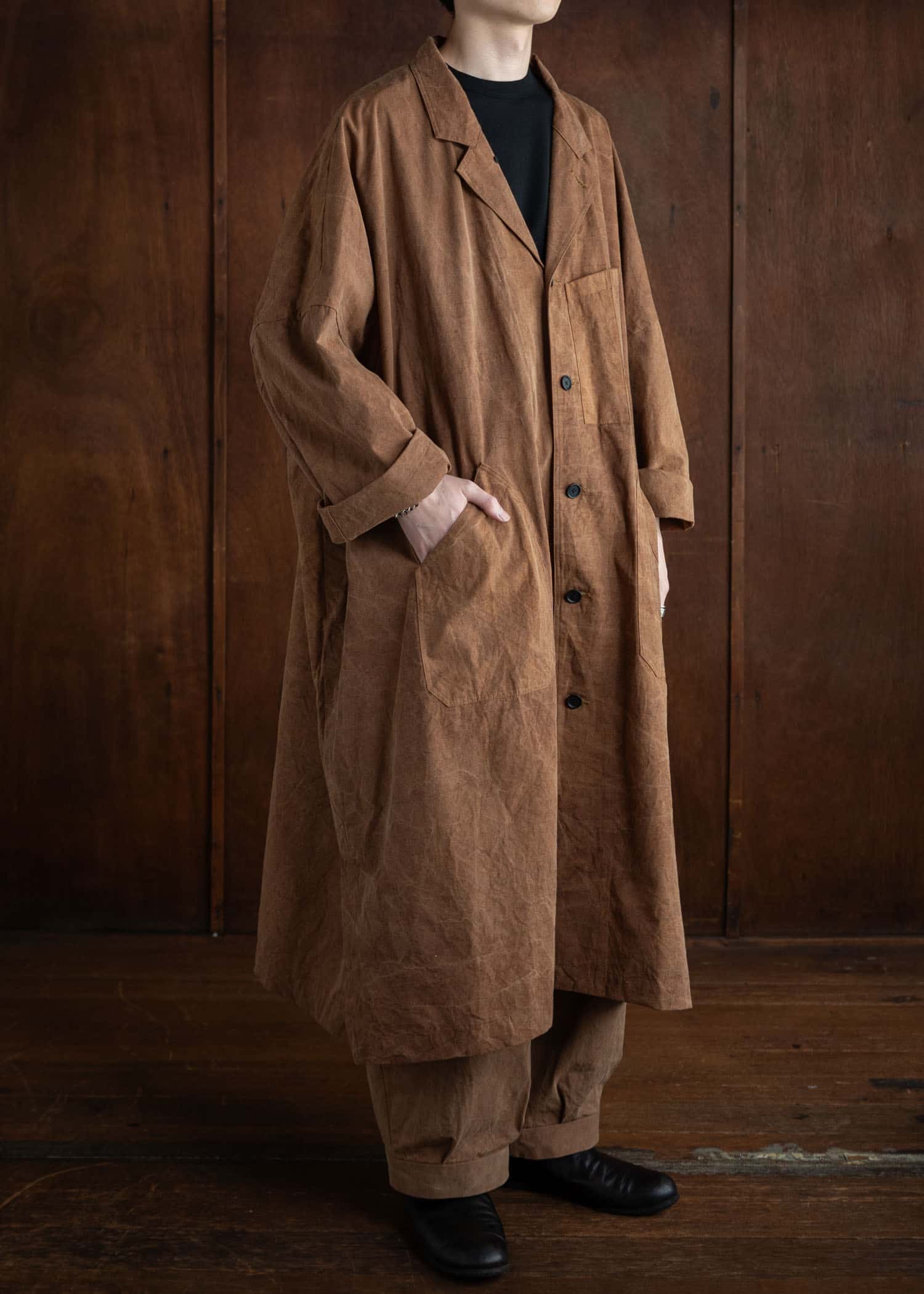 KLASICA CT30 (ND ver.) “ Wide Cut Vintage Work Coat ” / KakiShibu Brown