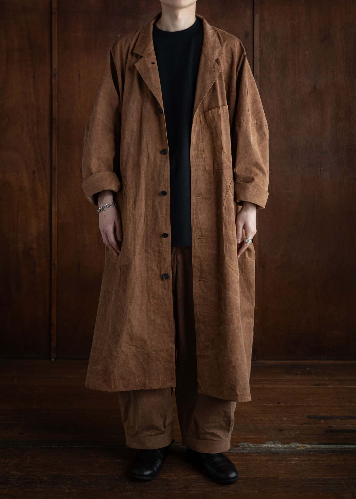 KLASICA CT30 (ND ver.) “ Wide Cut Vintage Work Coat ” / KakiShibu Brown