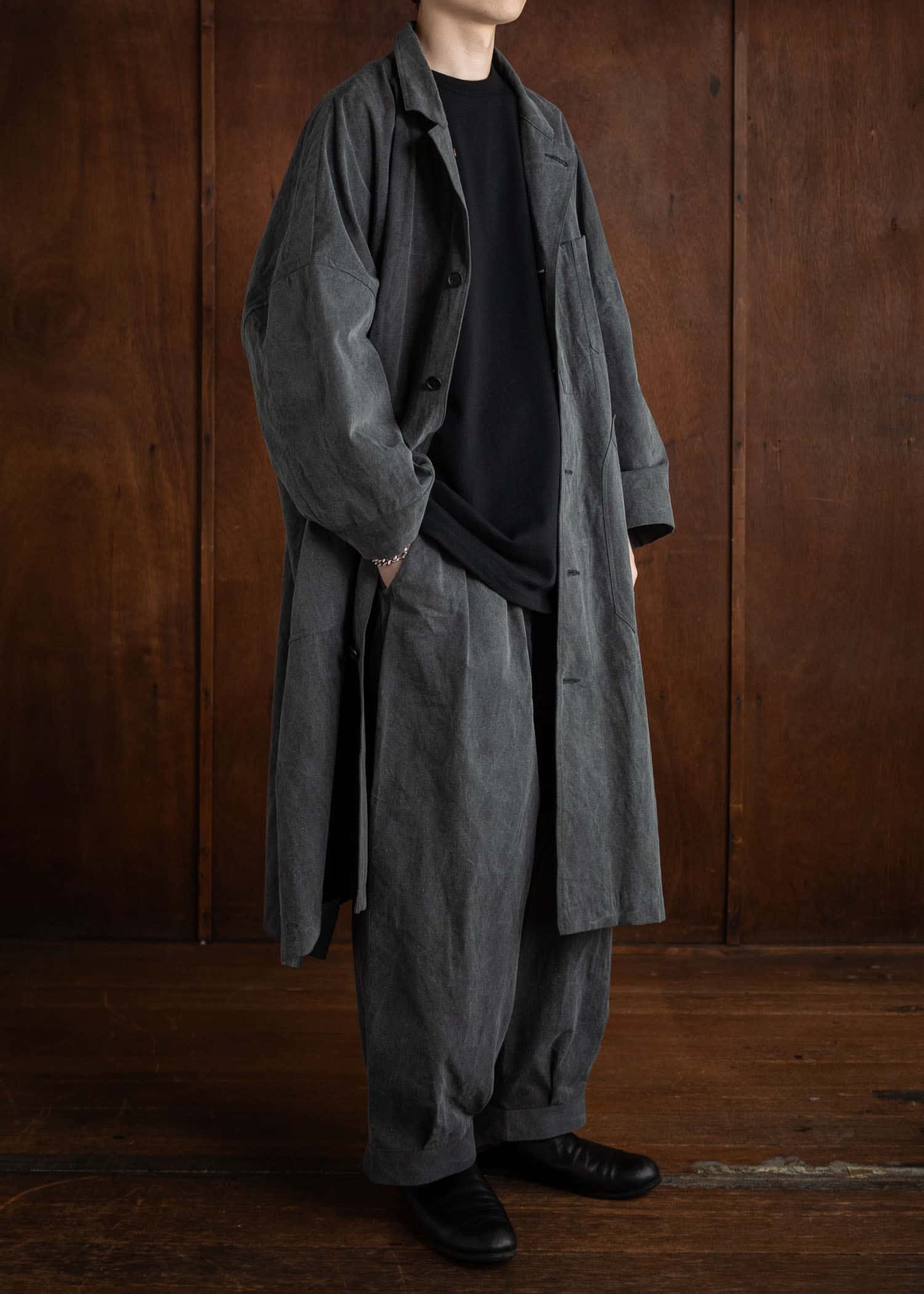 KLASICA Tucked x2 Trousers / Sumi Black