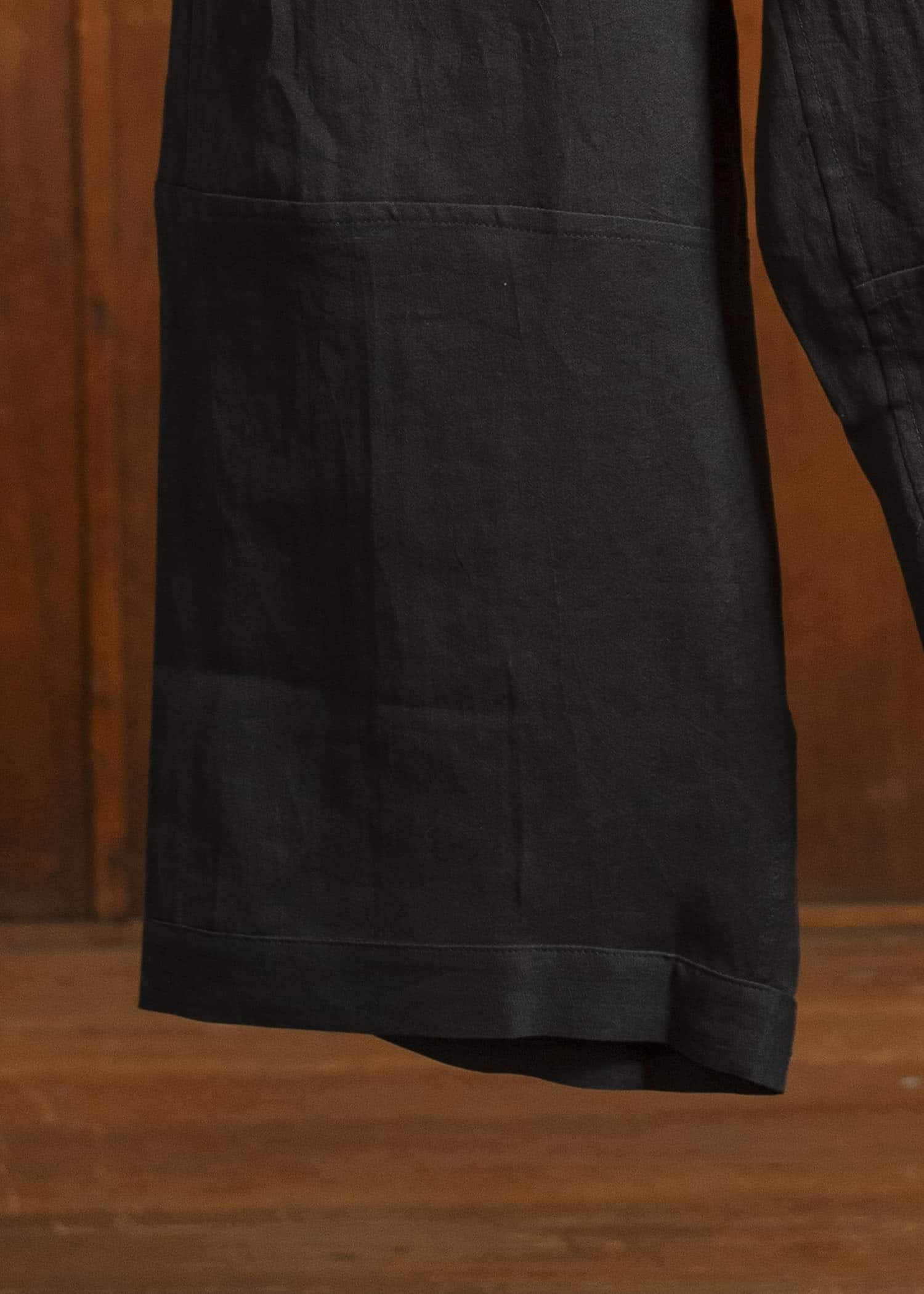 JAN-JAN VAN ESSCHE TROUSERS#86-COTTON DOUBLE CLOTH DEEP BROWN  Loose Fit Trousers With Elastic Waistband Cotton Double Cloth Deep Brown